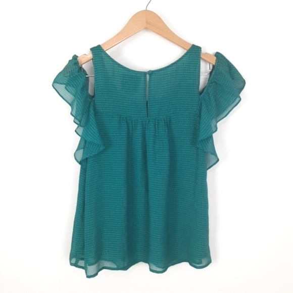 Anthropologie Maeve | Cold Shoulder Ruffle Too - Picture 3 of 6
